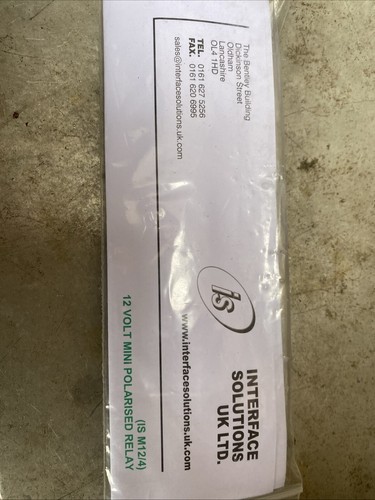 12V Mini Polarised Relay X 4 ( IS M12/4 ) . New - Picture 4 of 4