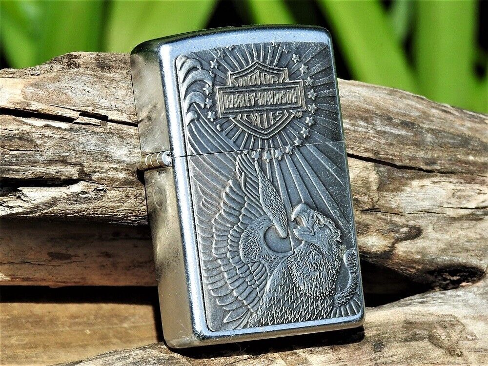 Zippo Lighter - Harley Davidson - Eagle Stars and Stripes Zippo Lighter - Harley Davidson - Eagle Stars and Stripes