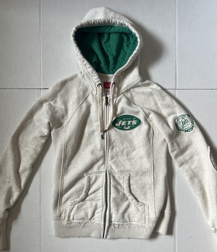 MITCHELL & NESS THROWBACKS - Womens New York Jets Zip Hoodie Sweatshirt - Medium