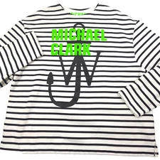 $495 JW Anderson x Michael Clark Striped Anchor Sweatshirt Mens Size Small