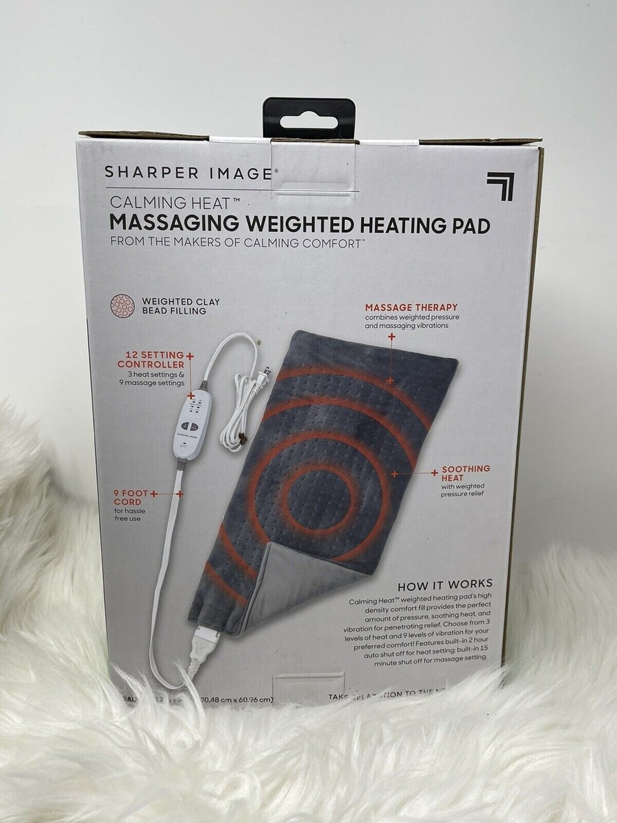 Weighted Heating Pad Sharper Image Massaging Calming Heat