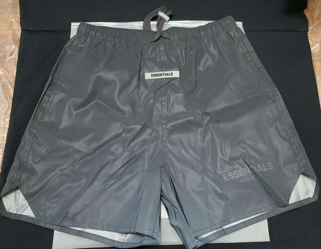 ***BRAND NEW*** Fear of God Essentials Volley Shorts Reflective Black  (XXSML)