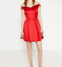Zara Red Satin Dress Large Size