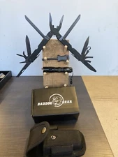 Multi-tool By Bad Dog Gear 10 Tool Including A Fire Starter And Led Flash Light.