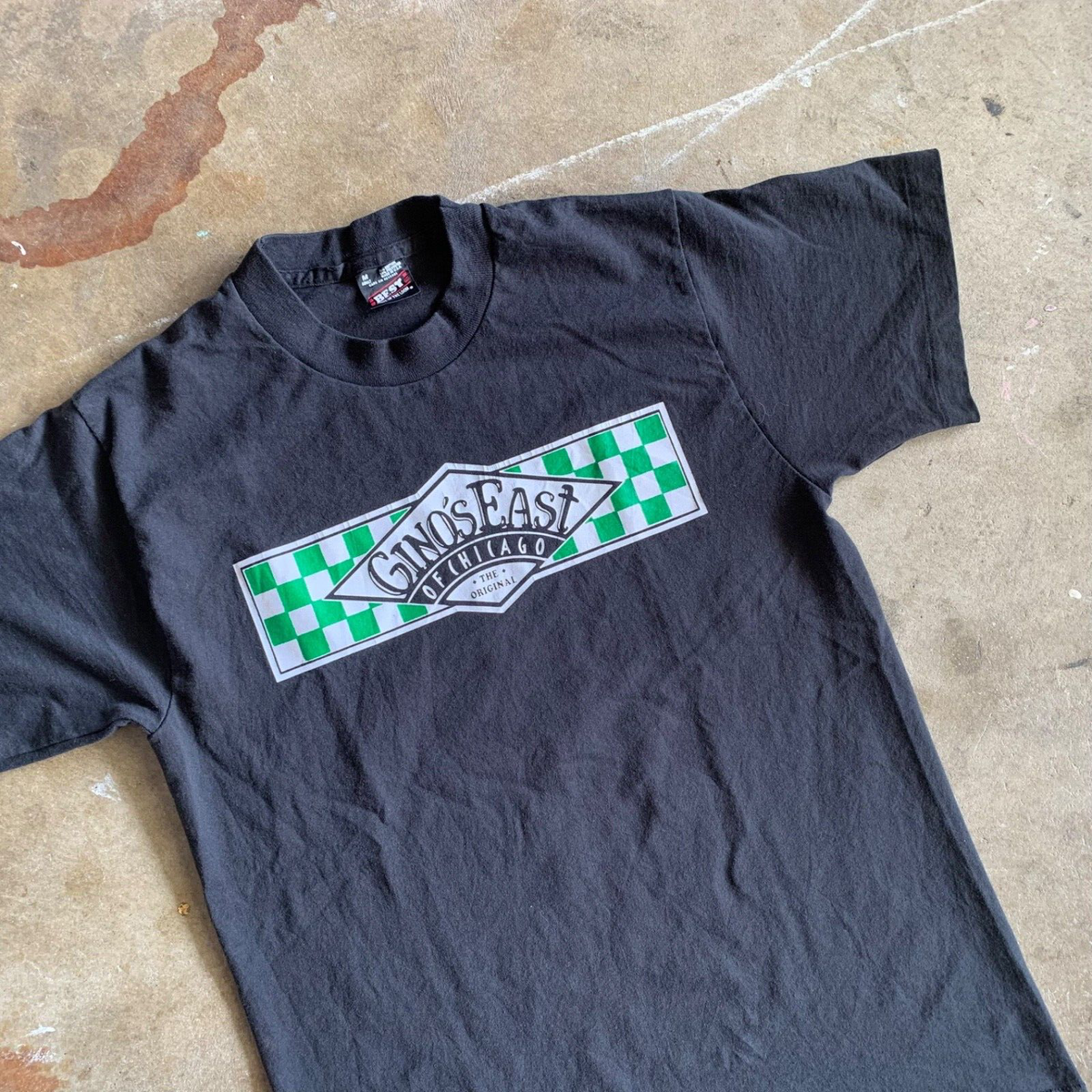 80s VINTAGE GINO'S EAST PIZZERIA T-SHIRT MEN SZ S CHICAGO DEEP