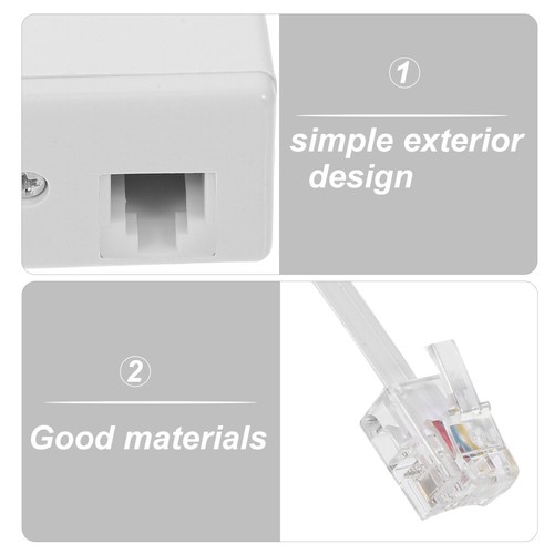 2 Pcs Telefonleitungsadapter Reisen Telefon-Splitter Telefonanschlüsse - Zdjęcie 11 z 12