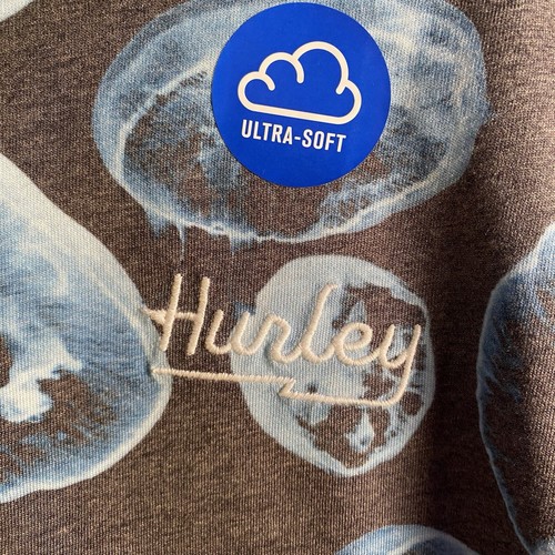 Hurley Shirt Mens L Graphic Tee All Over Print Jellyfish Embroidered Logo NEW - Picture 2 of 12