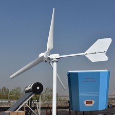 3000W Windkraftanlage Komplett 24V-48V Windr&auml;der ,Off Grid Hybrid PWM Laderegler