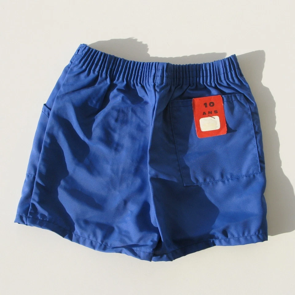 Authentique vintage Short enfant - Bleu - Taille 10 ans - Nylon - COTTABELLE - Photo 2/4