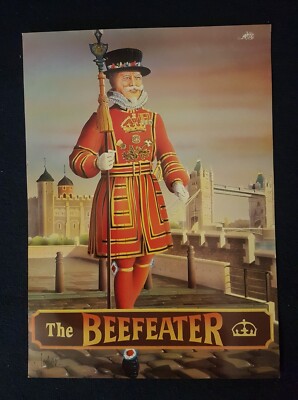 Vintage Pub Poster A3 - THE BEEFEATER - aus der Peter Green Pub Schild Sammlung