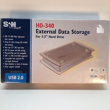 San  Max HD-340 External Data Storage For 3.5” Hard Drive USB 2.0 Interface