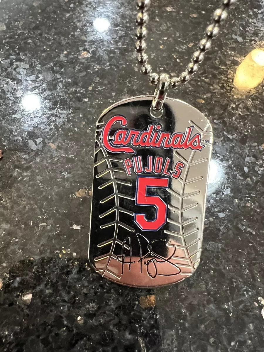 St. Louis Cardinals Albert Pujols #5 Mlb Metal Dogtag Necklace
