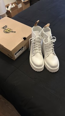 Free People Dr Martens Vegan Jadon 11 Kemble Mono Boot Platform White 41 / 9 NEW