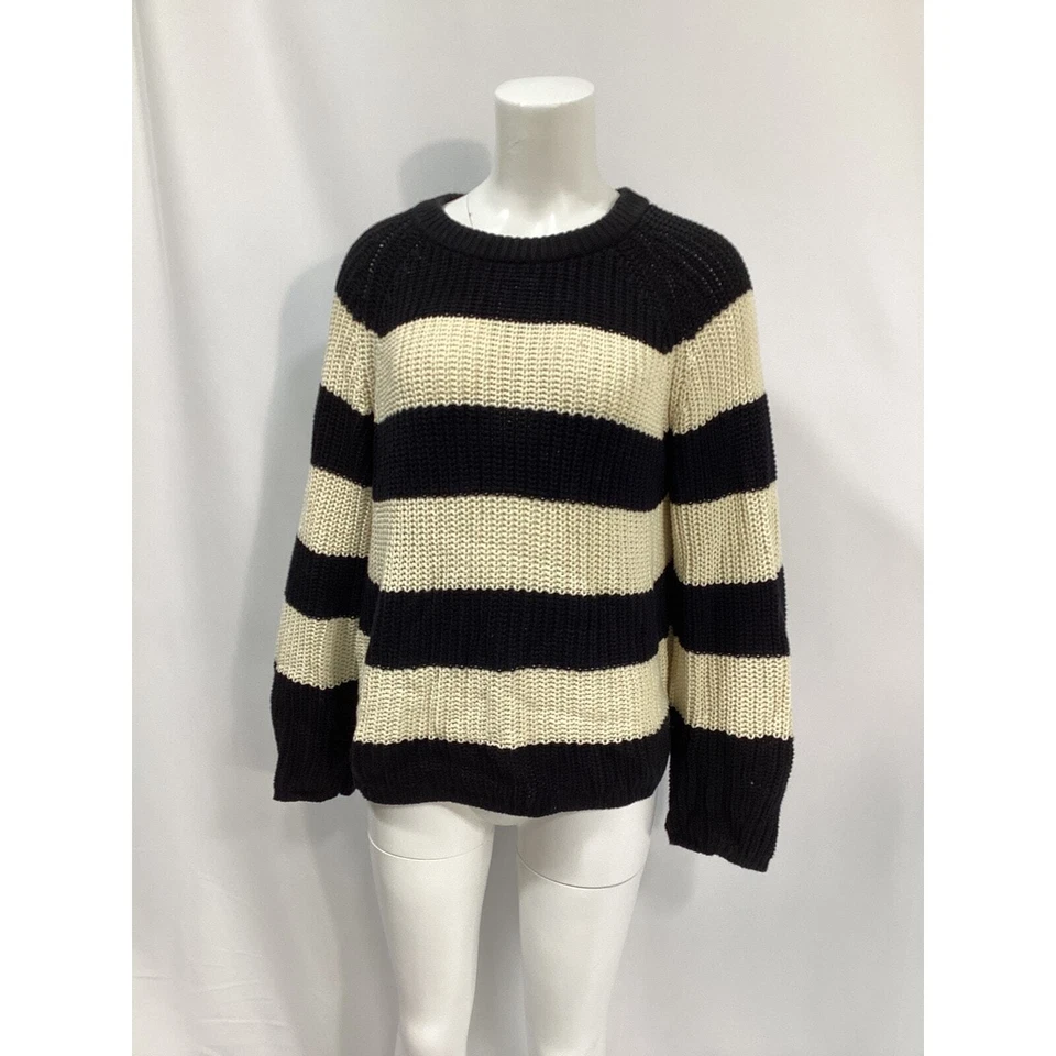Suéter Terciopelo 'Ciara' Negro Cuello Redondo Rayas Talla L Foto 2 de 4