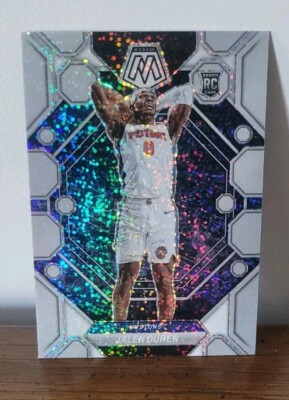 2022-23 Jalen Duren Panini Mosaic White Sparkle Prizm Rookie Card RC #225 SSP