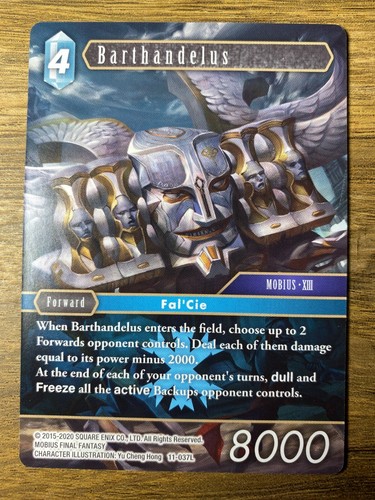 Final Fantasy TCG Trading Card Game Opus 11 XI *NON-FOIL* Legend Hero Rare Coms - Picture 38 of 140