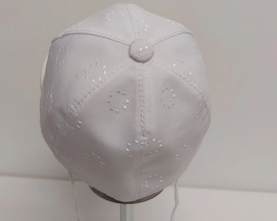 Cappellino Visiera Bambino Baby bianco Made In Italy Misura 44 - Immagine 3 di 4