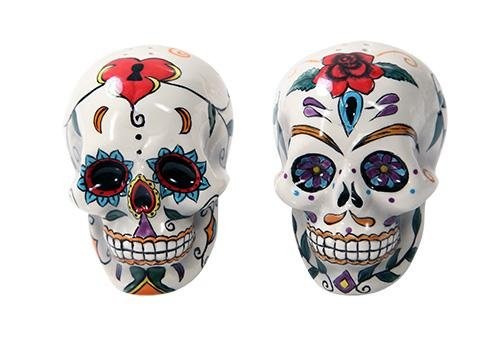 Day Of The Dead Skulls Salt Pepper Shakers