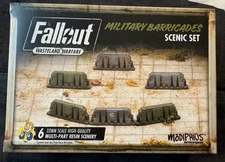 Fallout Wasteland Warfare Military Barricades Scenic Miniatures Set Sealed