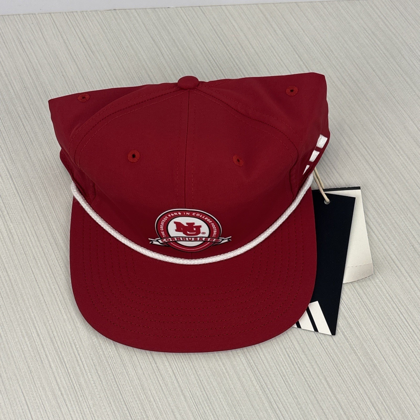 Nebraska Cornhuskers adidas Rope Adjustable Strapback Cap Hat OSFM NWT #JD3533 thumbnail 3