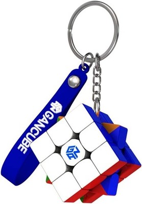 330 Keychain Cube, 3X3 Mini Key Ring, 3By3 Small Sitckerless Speed Cube, Standar