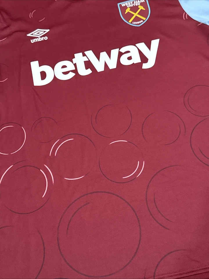 Umbro West Ham United FC 2023/24 Home Jersey Kit Mens XL - Image 2 of 4