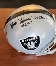 Fred Biletnikoff, Fred Williamson Raiders Signed Full-Size Replica Helmet JSA