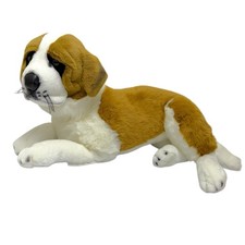 Vintage Realistic Life Size 31" Saint Bernard Dog Puppy Plush Toy Stuffed Animal