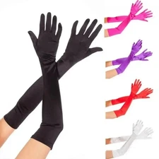 New Ladies Long Finger Gloves Elegant Fancy Party Dress Evening Wedding 20/30S