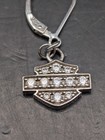 🔥 STERLING SILVER PAVED CZ DANGLE EARRINGS HARLEY DAVIDSON MOTORCYCLES SIGNED — photo 3