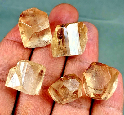 300 Carats Natural Rough Translucent Topaz 5 Crystals Lot from Skardu  pakistan