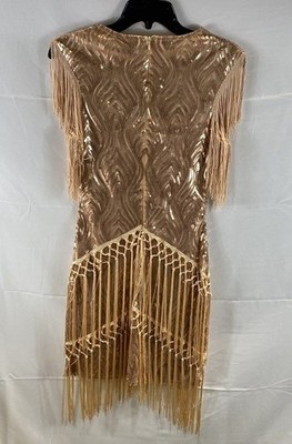 slim fit dress slacks Great Gatsby Inspired Flapper Dress in Peach Perth main image 1