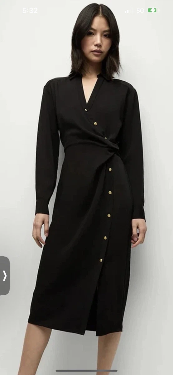 chinese dress ladies GRACE KARIN Work Dresses for Women 2025 Professional Trendy Wrap V Neck Long  Sleeve Office Bodycon Midi Dresses Black XL at Amazon Women's Clothing store