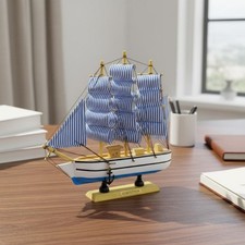 Mediterranean Design Ship Decor Gift Box Packaging Wooden Sailboat Model