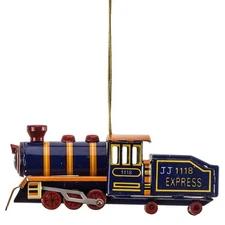 Nostalgic Tin Locomotive Train Ornament Holiday Collection Vintage-Style Gift