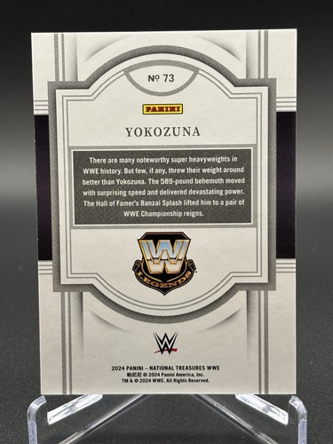 2024 National Treasures WWE #73 Yokozuna #55/99 - Picture 2 of 3