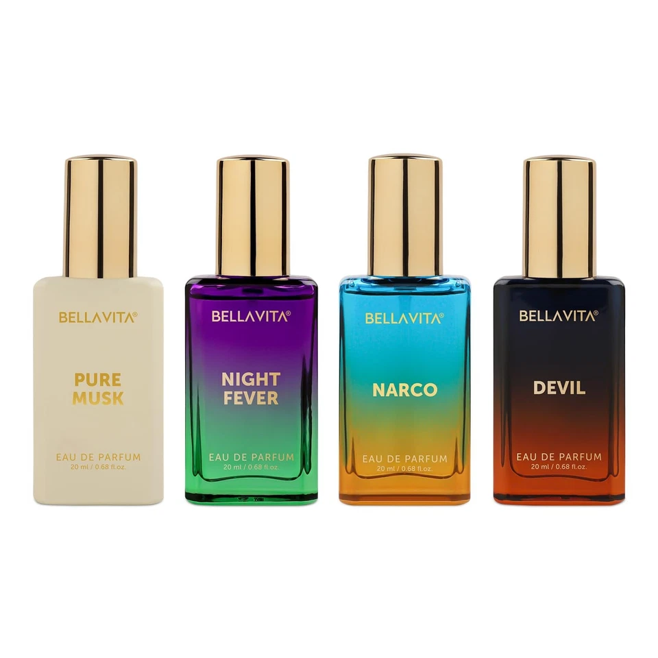 BELLA VITA | Set de regalo de perfume de larga duración para hombre y mujer | 4x20ML | Aromas Foto 2 de 4