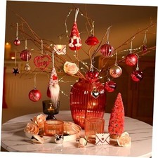 DecorbyHannah 70ct Valentines Day Tree Ornaments Decorations, Hot Pink Red