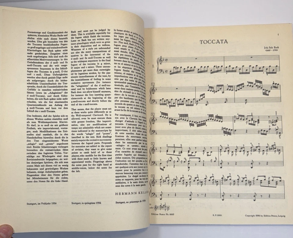 JS Bach - Sämtliche Toccaten - Urtext - Peters Edition 4665 - Keller - UNUSED - Image 4 of 4