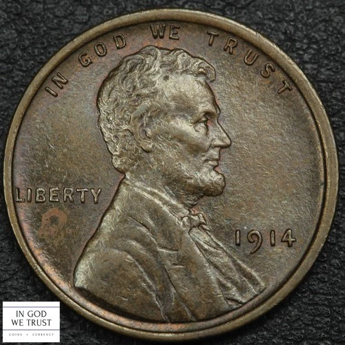 1914 Lincoln Wheat Copper Cent 1C (Lustrous MS UNC)