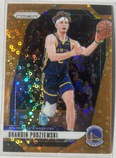 Brandin Podziemski 2024-25 Panini Prizm Orange Fast Break Prizm #81 GSW /125