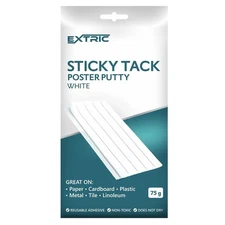 EXTRIC White Sticky Tack Poster Putty, Reusable Mounting Adhesive (2.6 