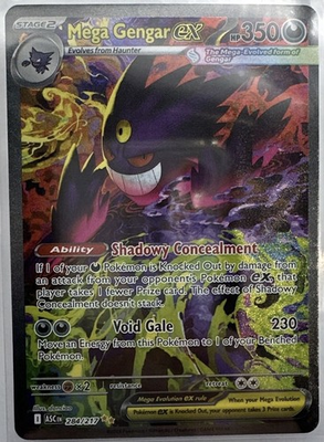 #ad Mega Gengar ex 284 217 SIR Secret Rare Pokemon Ascended Heroes Chaser Repack $9.99