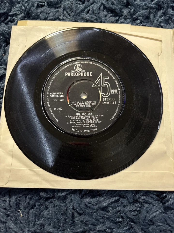 THE BEATLES 'Magical Mystery Tour' 1967 UK 1st 'Stereo' EP  SMMT-A1 “EXC+ 45-40 Foto 4 de 4