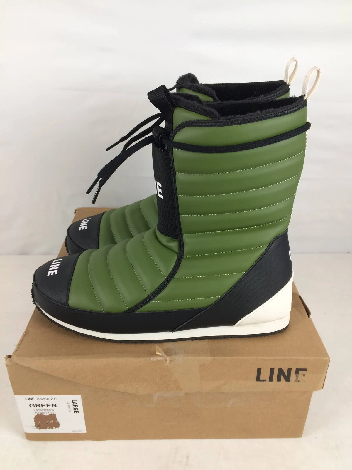Open Box Line Bootie 2.0 Men's Winter Booties, Green, Large