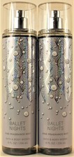 QTY 2 - Bath  Body Works BALLET NIGHTS Fine Fragrance Body Mist Spray 8Oz