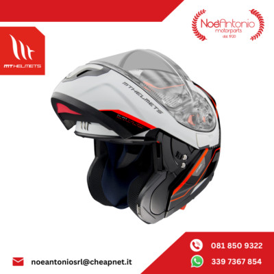 MT HELMETS MODULAR HELMET P/J ATOM SV ECE DOT REFLECTIVE WITH SUN VISOR