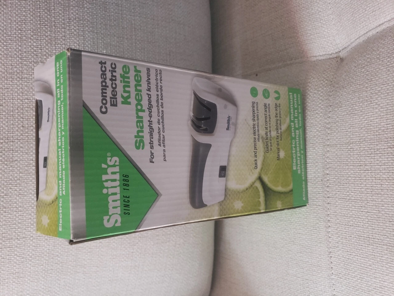 Smith's Compact Electric Knife Sharpener Compact Design For Straight Edge Knives