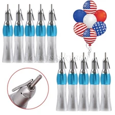 1-10Pcs Dental 1:1 Surgical Straight Handpiece + External Pipe Nose Cone