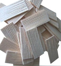 100 St. Dachschindel aus Fichtenholz. Krippenbau, Modellbau. 55x22-25 mm.